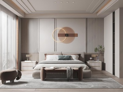 现代卧室3D模型下载